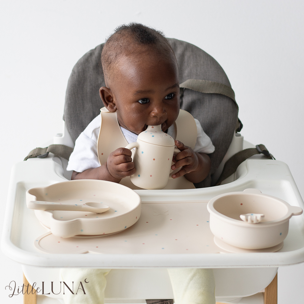 Teddy Bear Baby & Toddler Feeding Set (7pc) - Cream