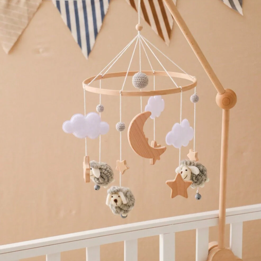 Baby Sheep Mobile - Grey
