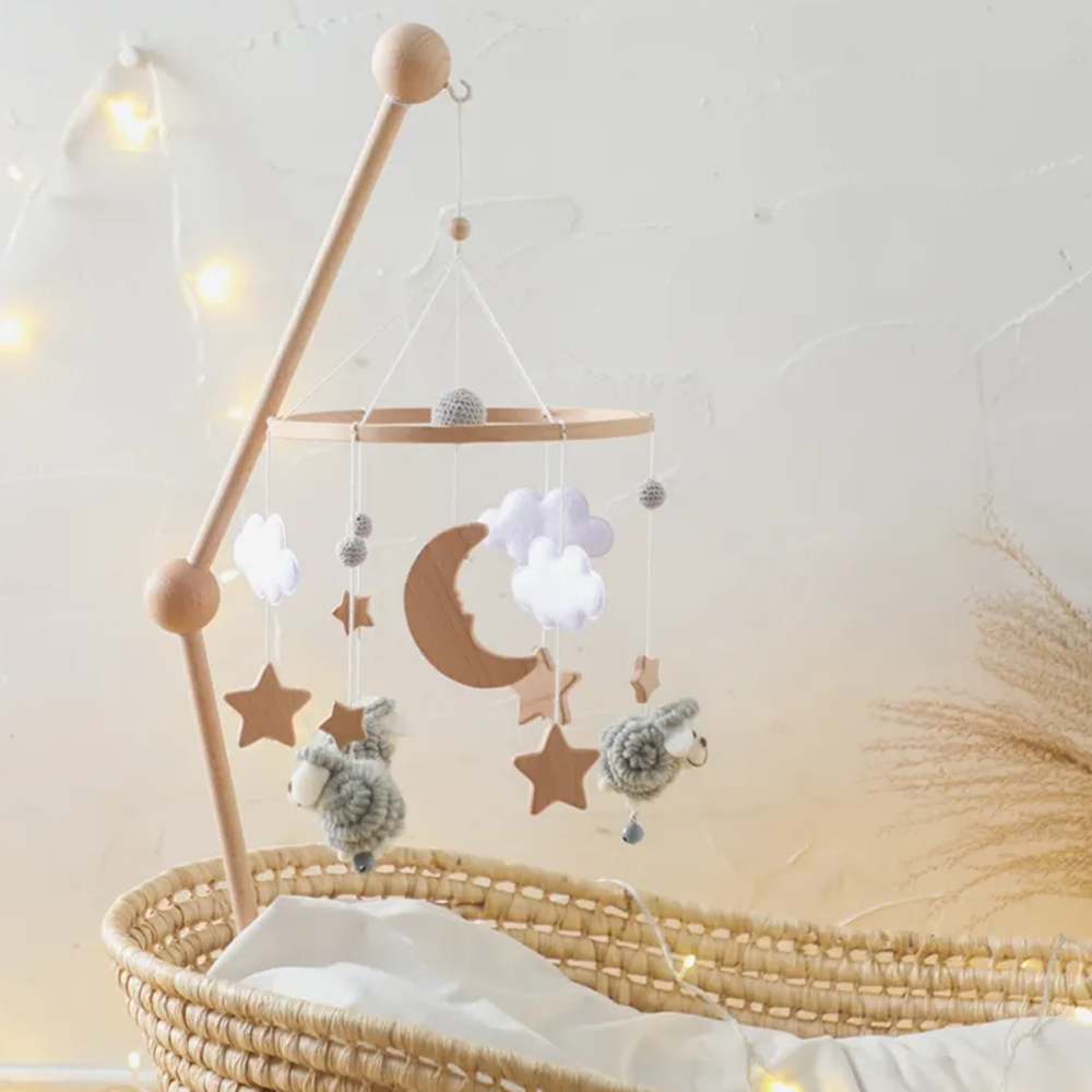 Baby Sheep Mobile - Grey
