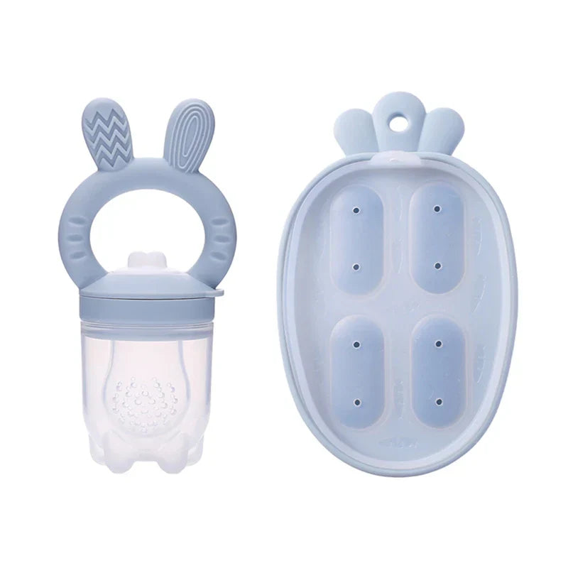 Cooling Teething Pacifier with Freezing Tray - Blue