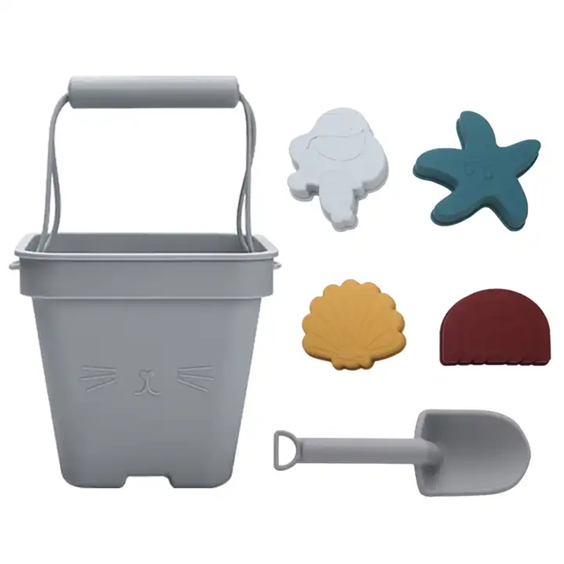 Beach Bucket Toy Set - Grey