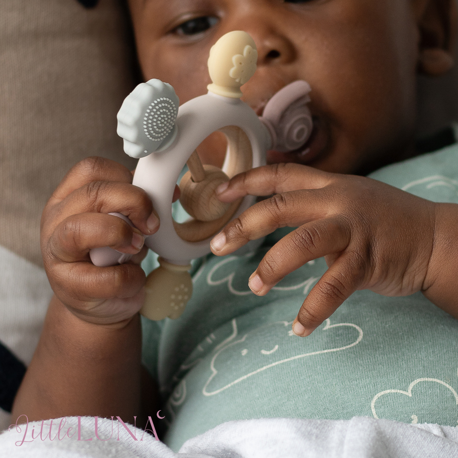 Pink Forest Baby Teething Ring