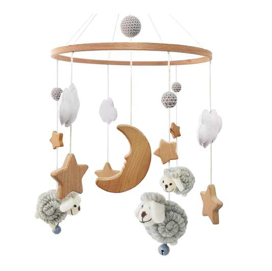 Baby Sheep Mobile - Grey