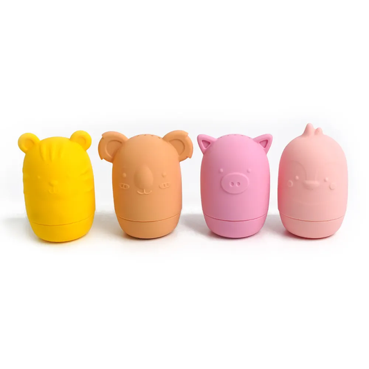 Bath Buddy Toys - Pink/Yellow