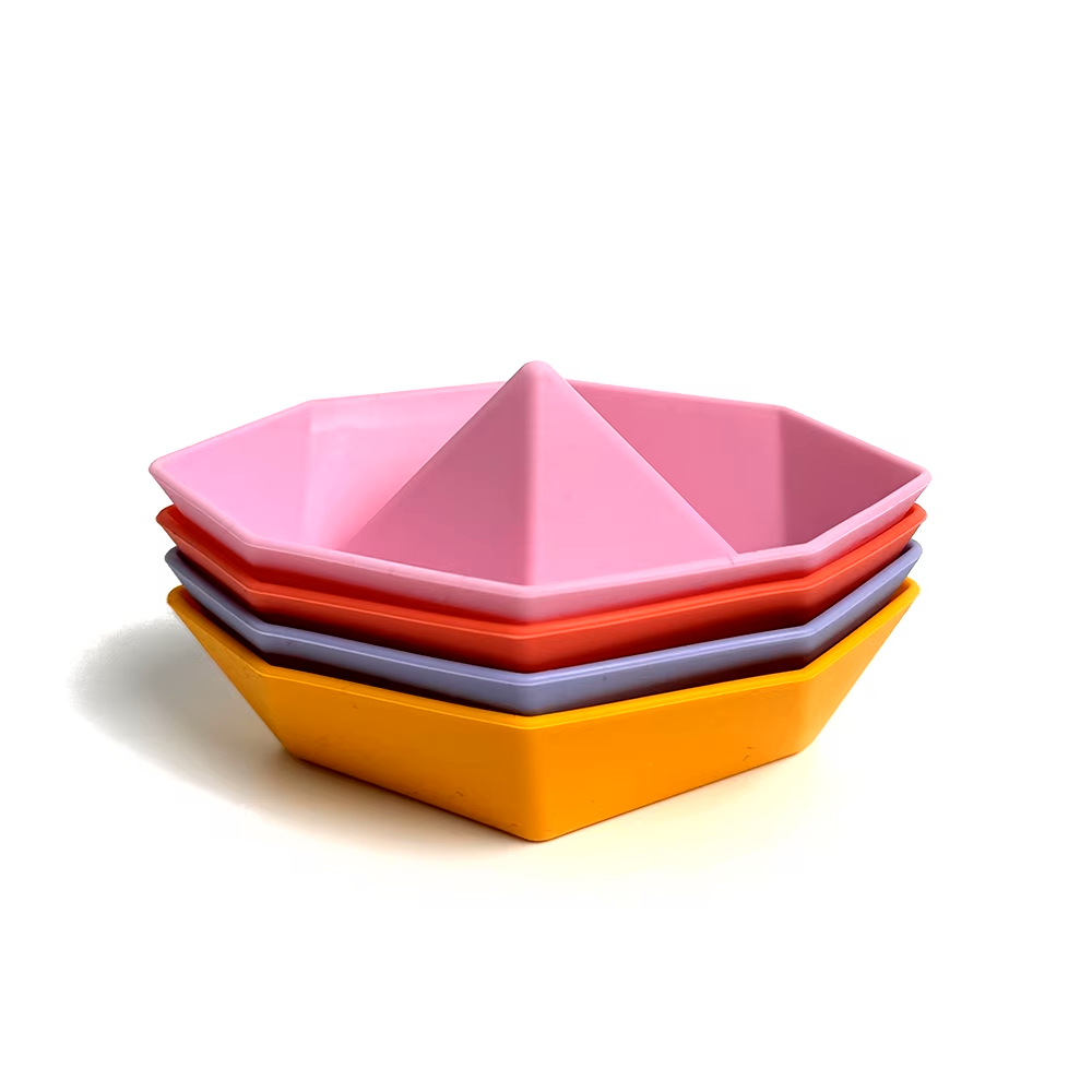 Boat Bath Toys - Pink/Orange