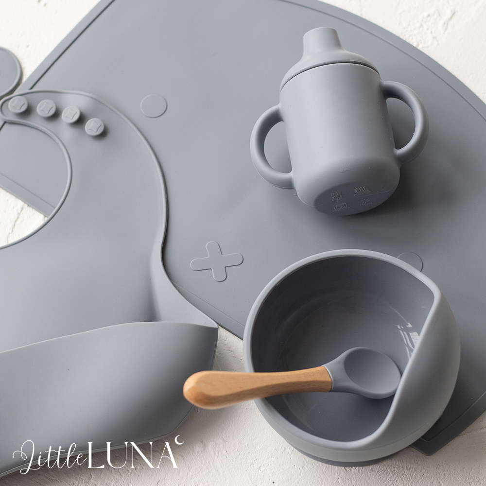 Baby Feeding Bundle - 5 Piece - Pebble Grey