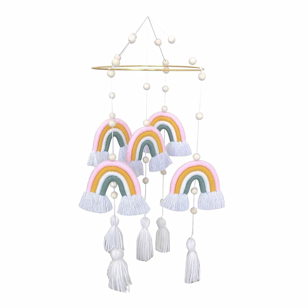 Rainbow Baby Mobile - Orange, Pink & Green