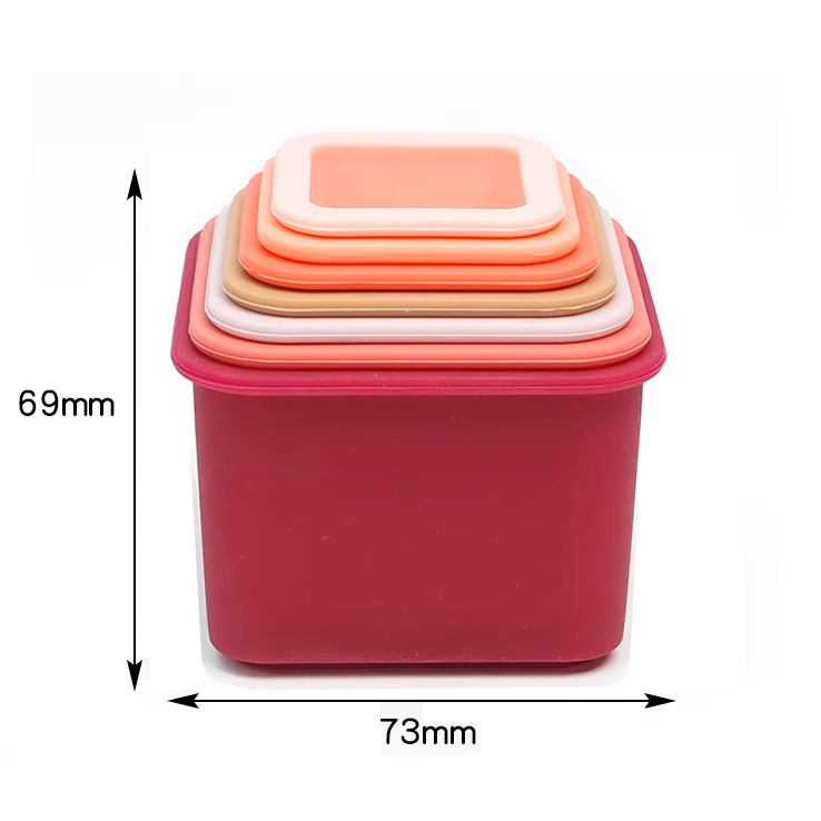 Silicone Stacking Cups - Pink