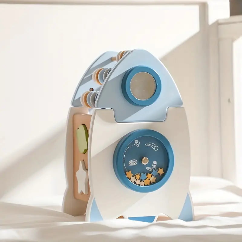 Wooden Rocket Activity Toy