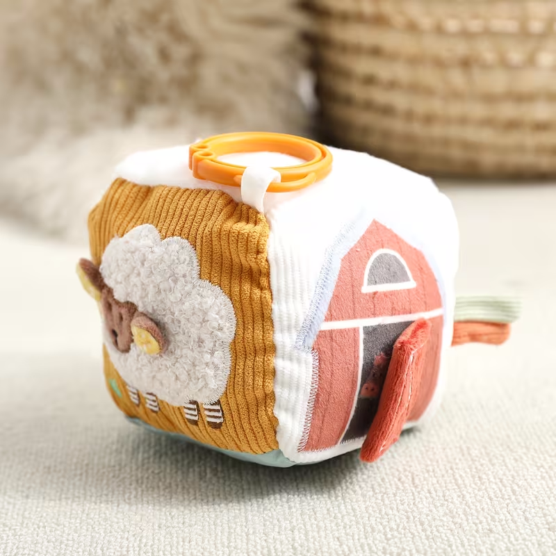 Soft Farm Sensory Activity Baby Block