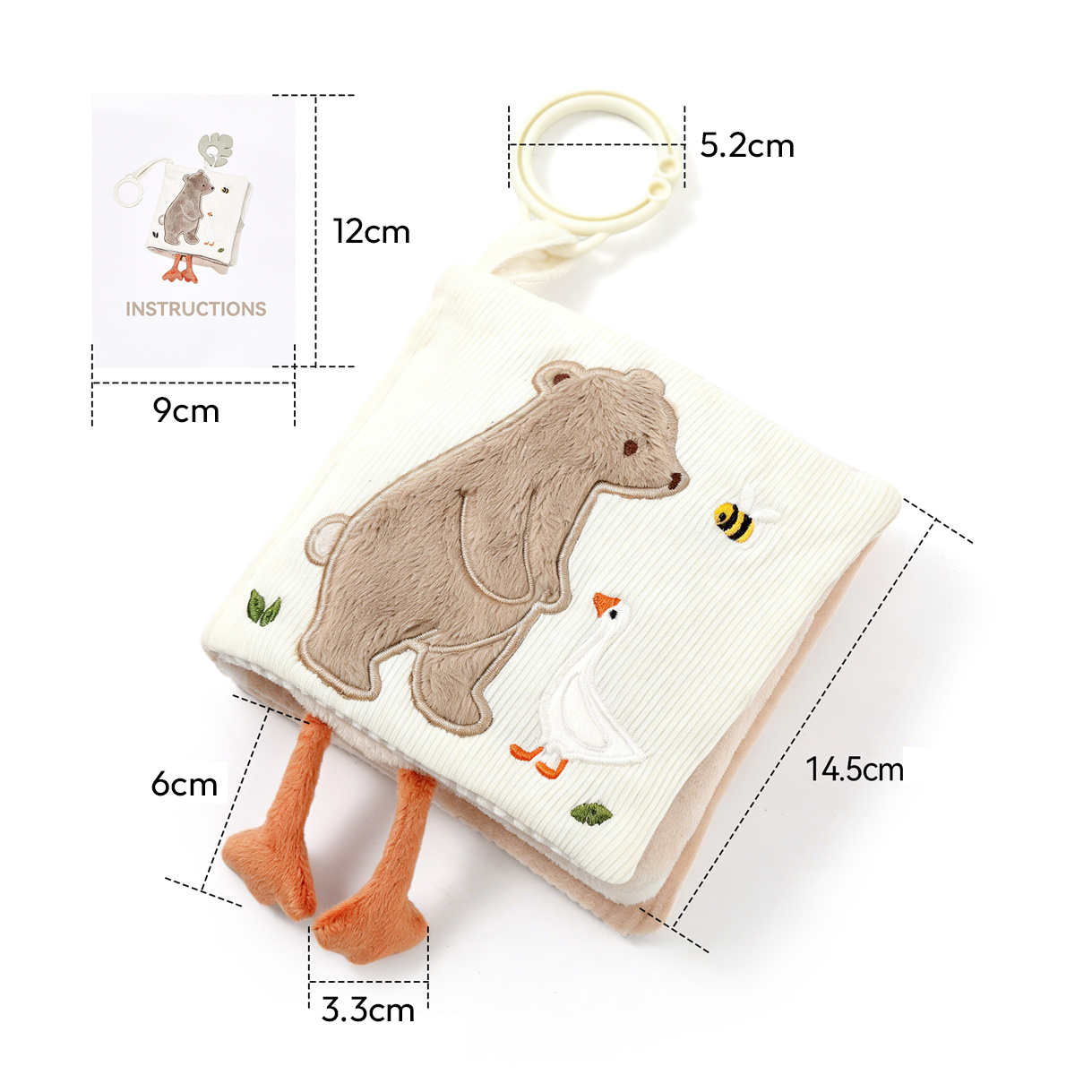 Bear Fabric Baby Book
