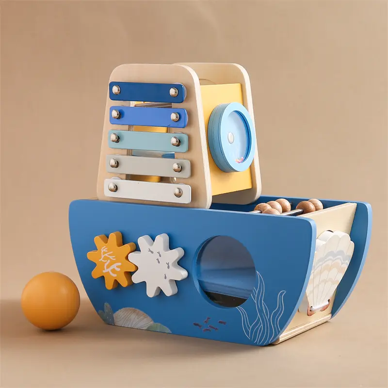 Wooden Activity Boat Toy