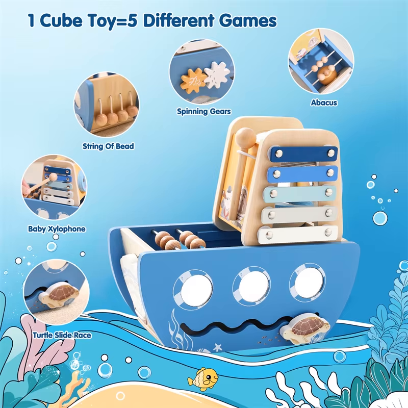 Wooden Activity Boat Toy
