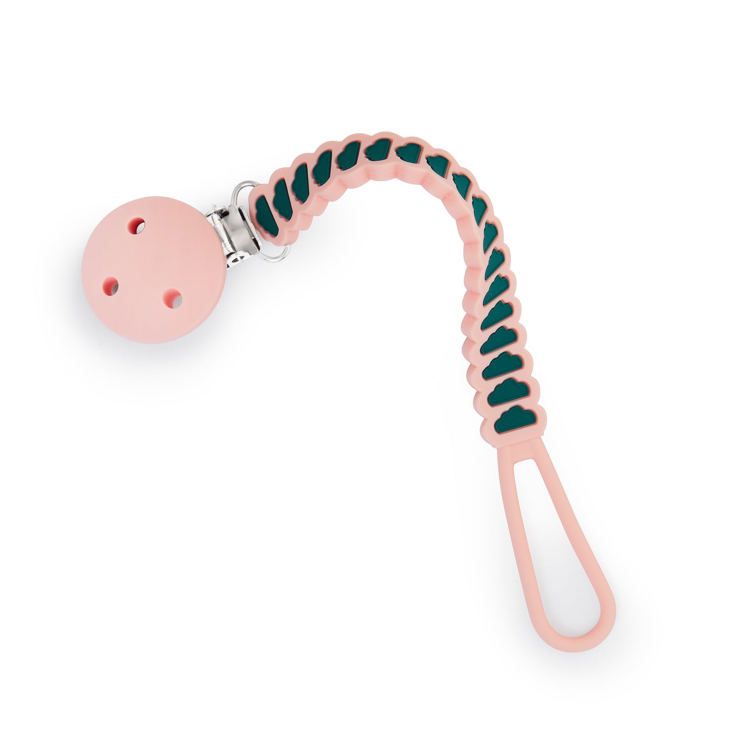 Silicone Pacifier Clip - Pink