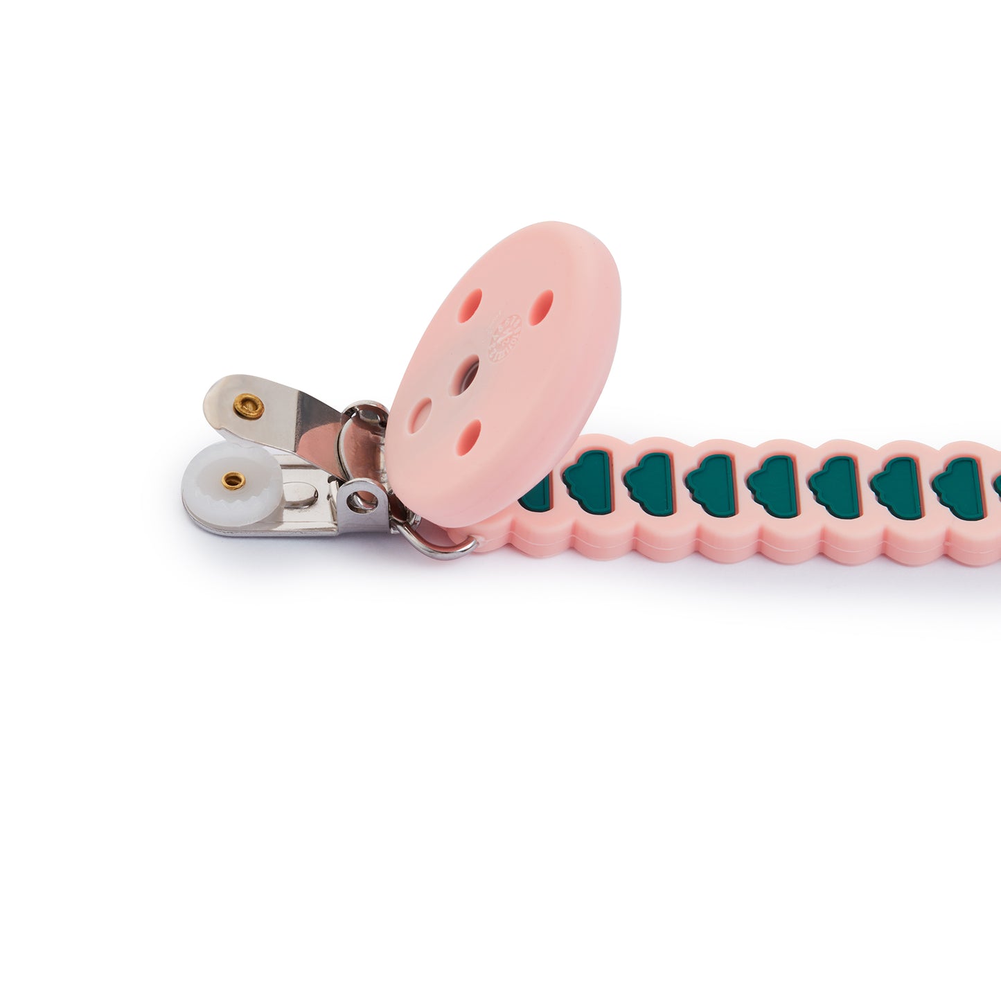 Silicone Pacifier Clip - Pink