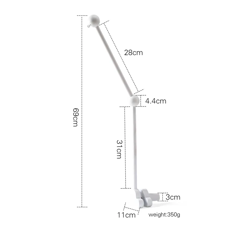 White Cloud-Design Baby Crib Mobile Arm