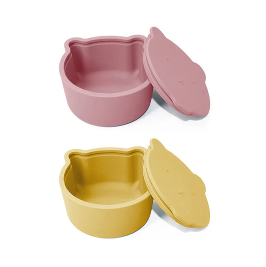 Snack Box - 2 Pack - Pink & Mustard Yellow