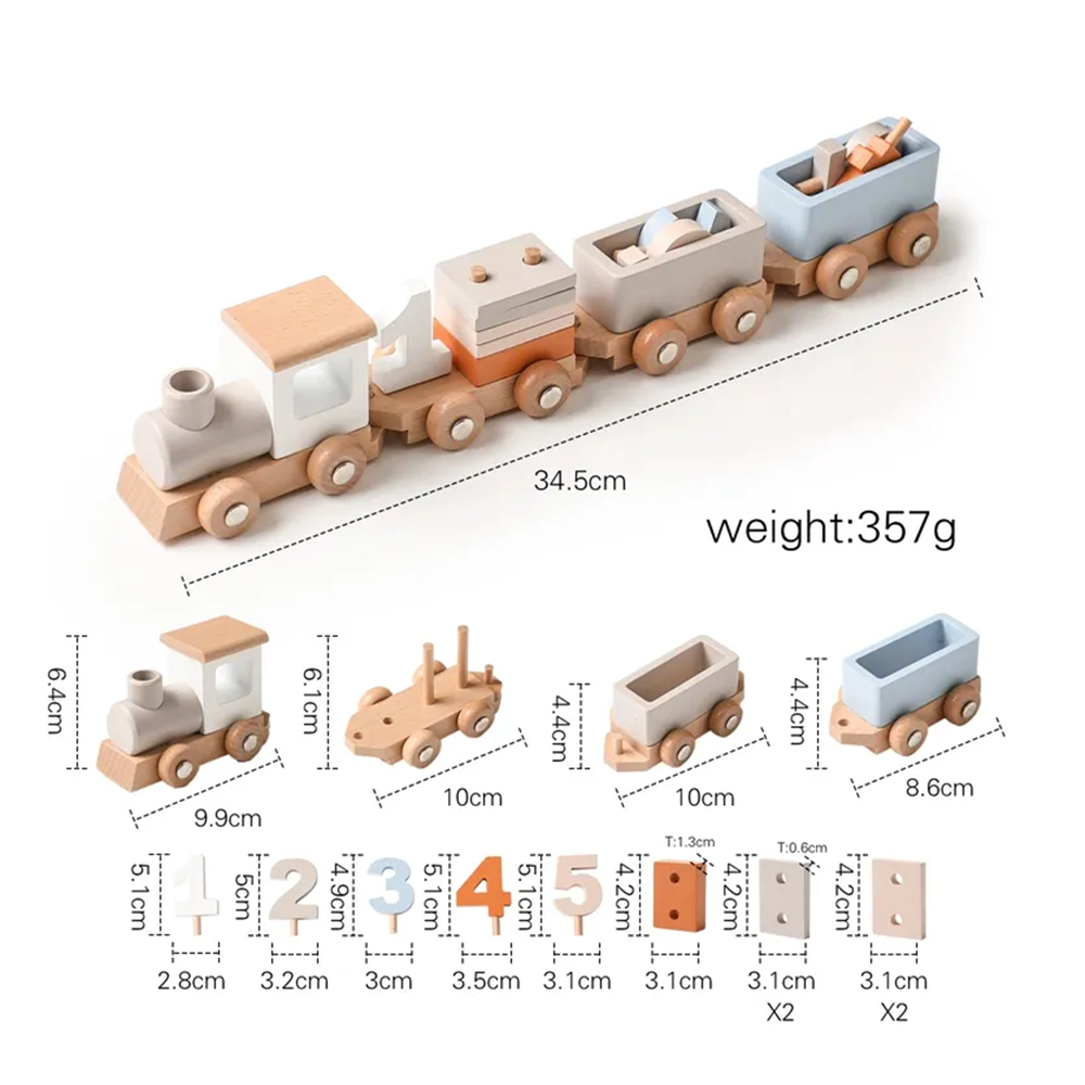 Kids wooden discount train
