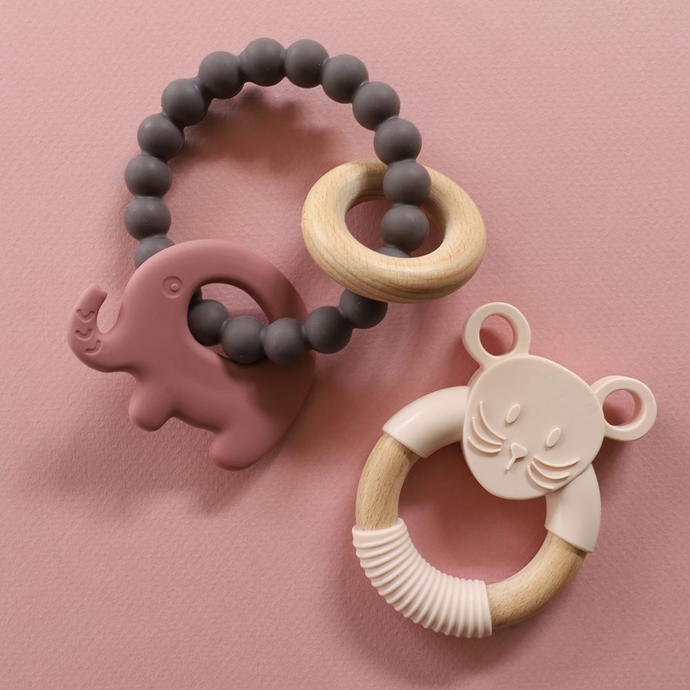 Baby Teething Ring Bundle - Pink