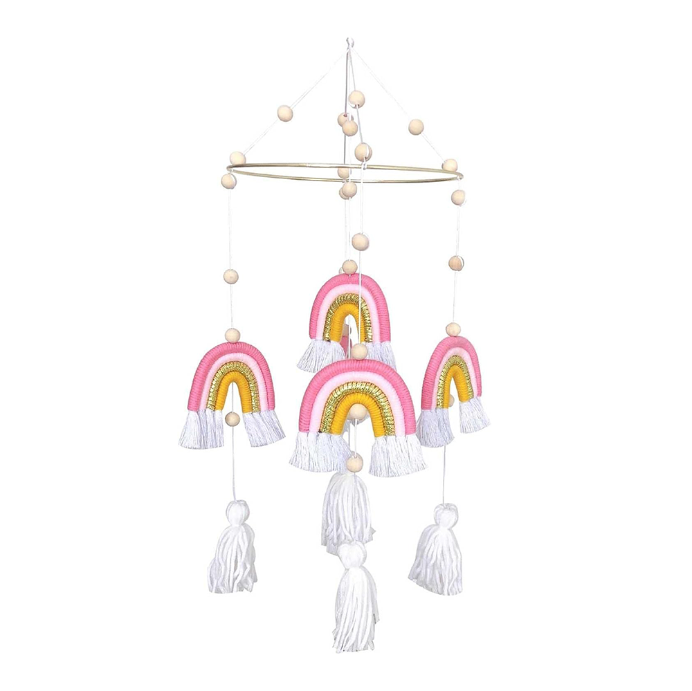 Rainbow Baby Mobile - Pink & Gold