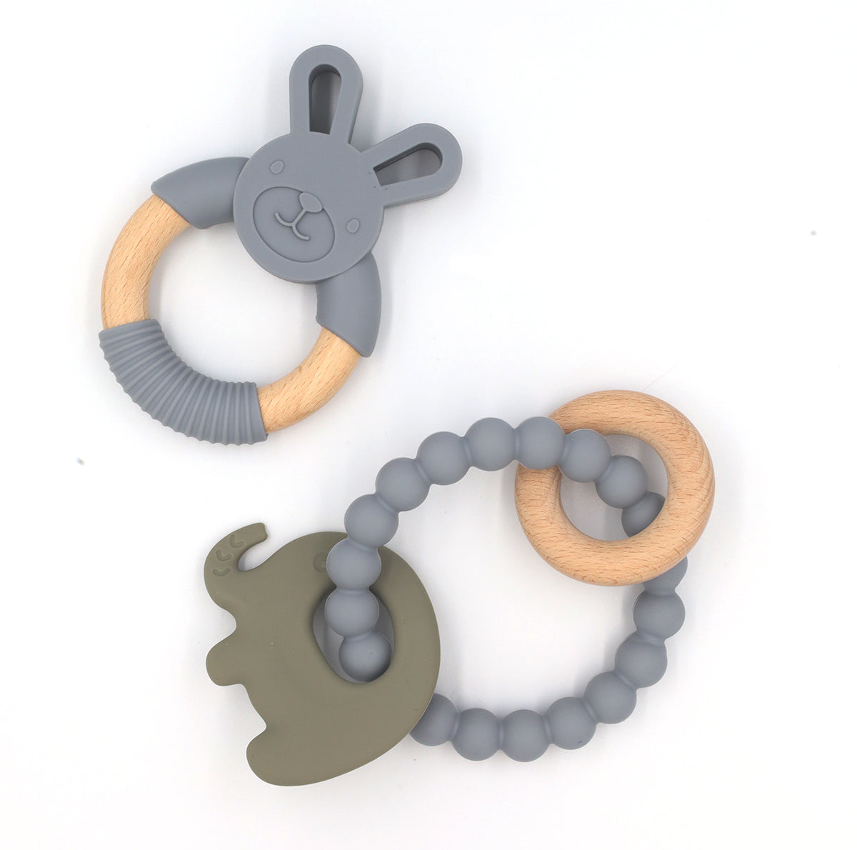 Baby Teething Ring Bundle - Grey